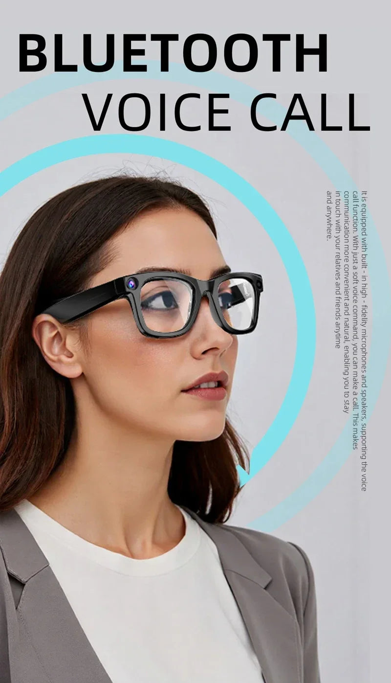 800W Pixel Intelligent Glasses AI G300 HD Shooting Video Voice Call Translation Multifunction Anti-blue Light Smart Glass