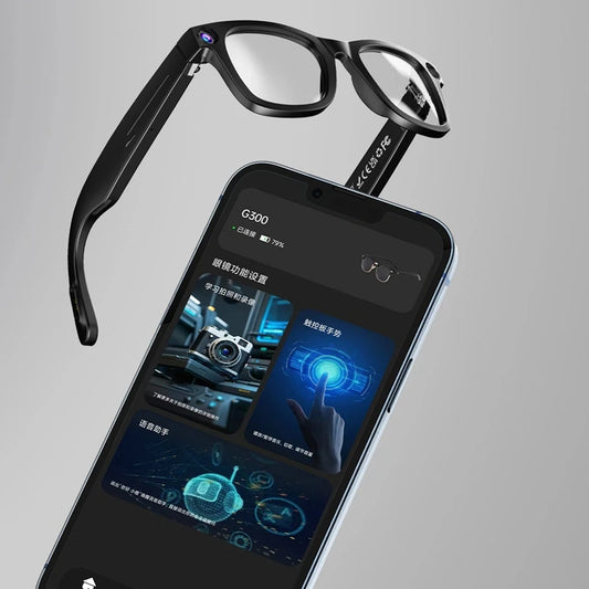 800W Pixel Intelligent Glasses AI G300 HD Shooting Video Voice Call Translation Multifunction Anti-blue Light Smart Glass